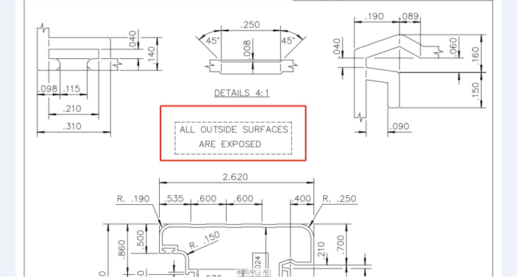 Modern Aluminum Extrusion Profile Modern Aluminum Extrusion
