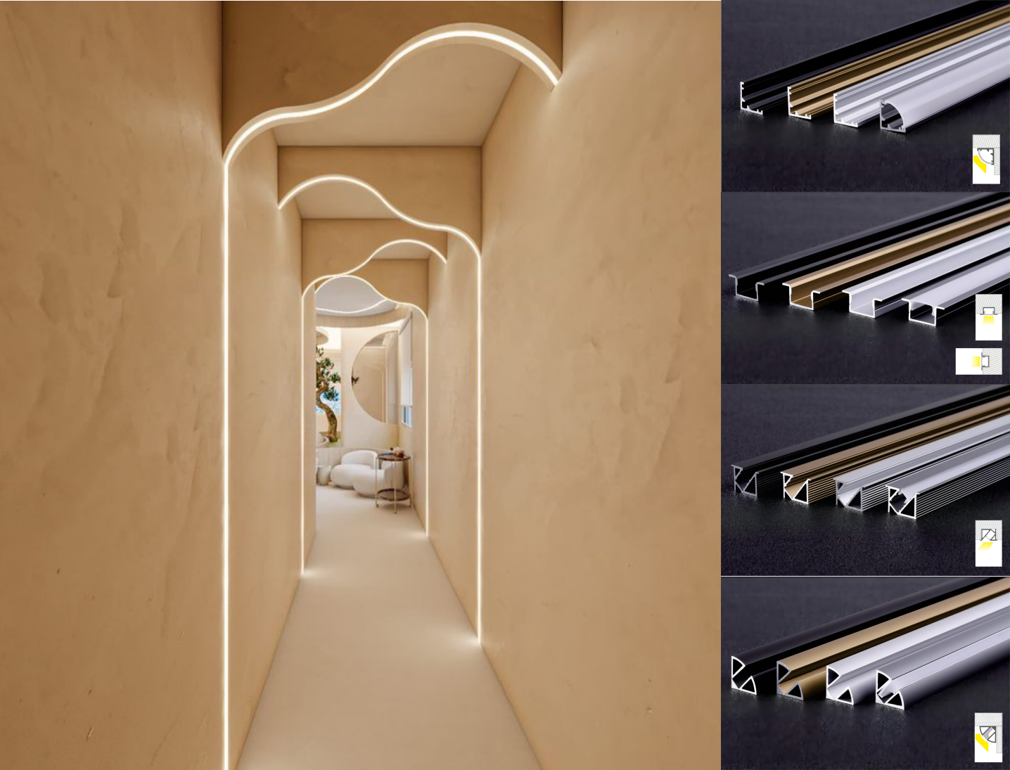 Modern Aluminum Extrusion Profile Modern Aluminum Extrusion
